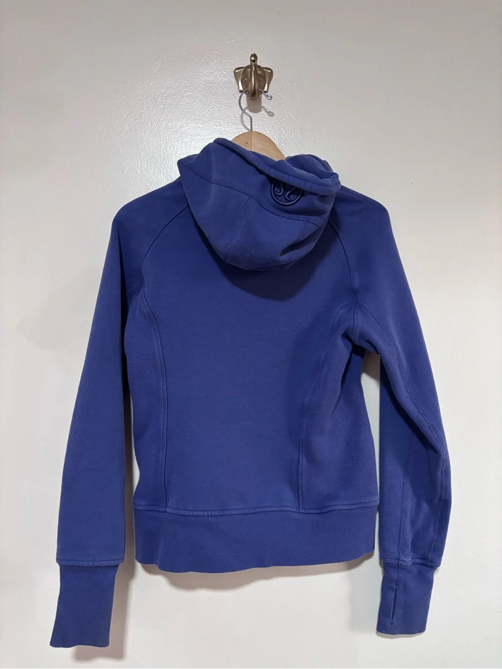 lululemon Scuba II Deep Blue Thick Full-Zip Hooded Sweatshirt size 10